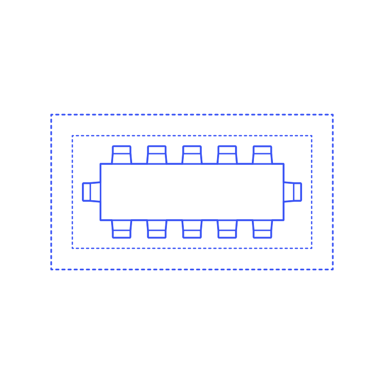 Layouts Dining Rooms Rectangle Formal Large Technical Drawing Svg Vector Free Vectors